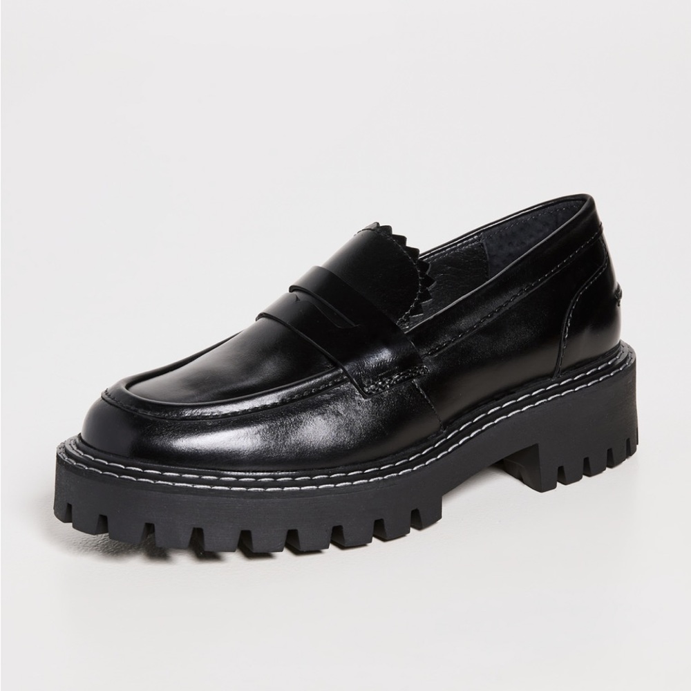 Last penny black chunky loafers